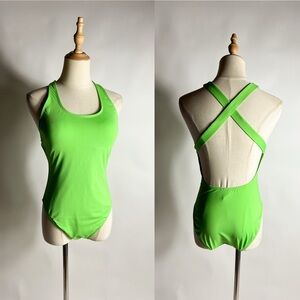 ANDIE Cross Back Bright Green One Piece Swimsuit Women’s Large